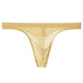 thumbnail image 1 of COSFO Beige Thongs for Men Mesh T-Back Comfortable Soft Loose Fit Men's Underwear, 1 of 5