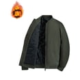 thumbnail image 1 of COSFO Bomber Jackets for Men Green Zip Up Quilted Outwear Long Sleeve Stand Colla Lightweight with Pockets Mens Coat, 1 of 5