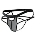thumbnail image 1 of COSFO Bulge Pouch Mens Thongs Underwear Sexy Cut Out Black Underwear Low Rise Lightweight Classic Fit Men Underwear, 1 of 4