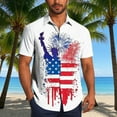 thumbnail image 1 of COSFO Casual Men Shirts Collared Short Sleeve Independence Day Tops Regular Fit with Pocket Beach Button Down Shirts, 1 of 6