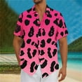thumbnail image 1 of COSFO Casual Men Shirts Leopard Print Short Sleeve Collared Tops Button Down Regular Fit Summer Shirts, 1 of 5