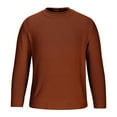 thumbnail image 1 of COSFO Casual Men Sweater Waffle Knit Crew Neck Pullover Solid Sweater Long Sleeve Warm Loose Fit Winter Men Tops, 1 of 6