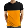 thumbnail image 1 of COSFO Casual Men's T-Shirts Crew Neck Short Sleeve Tops Workout Pullover Colorblock Loose Mens Classic T-Shirt, 1 of 7