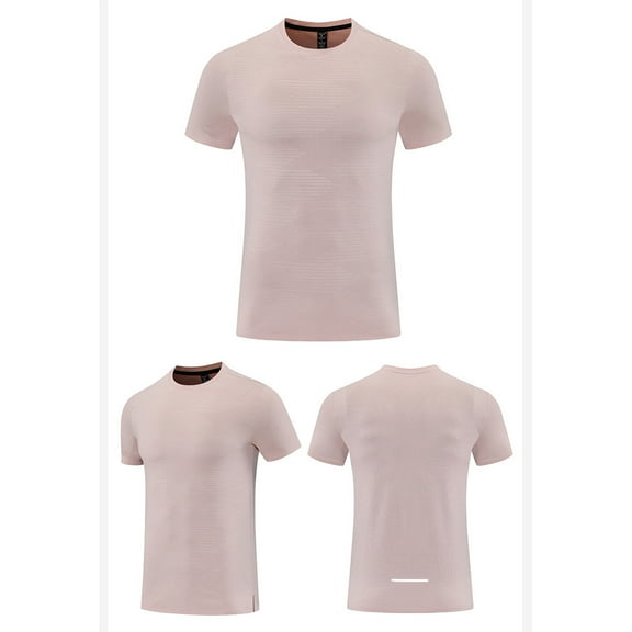 COSFO Casual Shirts for Men Crew Neck Short Sleeve Tops Slim Breathable Running Solid Pullover Mens Classic T-Shirt