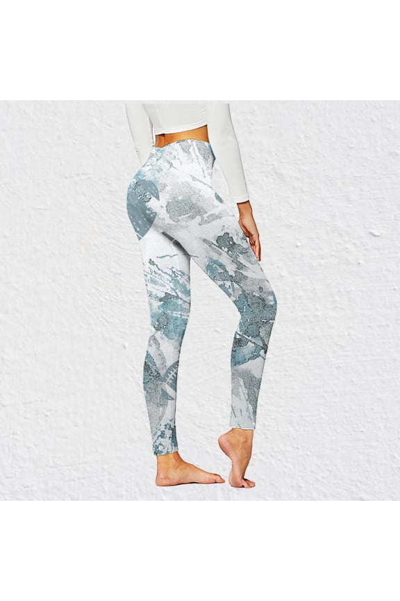 Casual Women's Sweatpants Elastic Waist Maple Leaf Green Yoga Slim Leg Pants Workout Skinny Pants