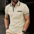 thumbnail image 1 of COSFO Collared Polo T Shirts for Men Solid Casual Short Sleeve Tops Pullover Classic Performance with Pocket Shirts, 1 of 5