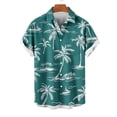 thumbnail image 1 of COSFO Collared Shirts for Men Casual Short Sleeve Hawaiian Tops Loose with Pocket Button Down Shirts, 1 of 4