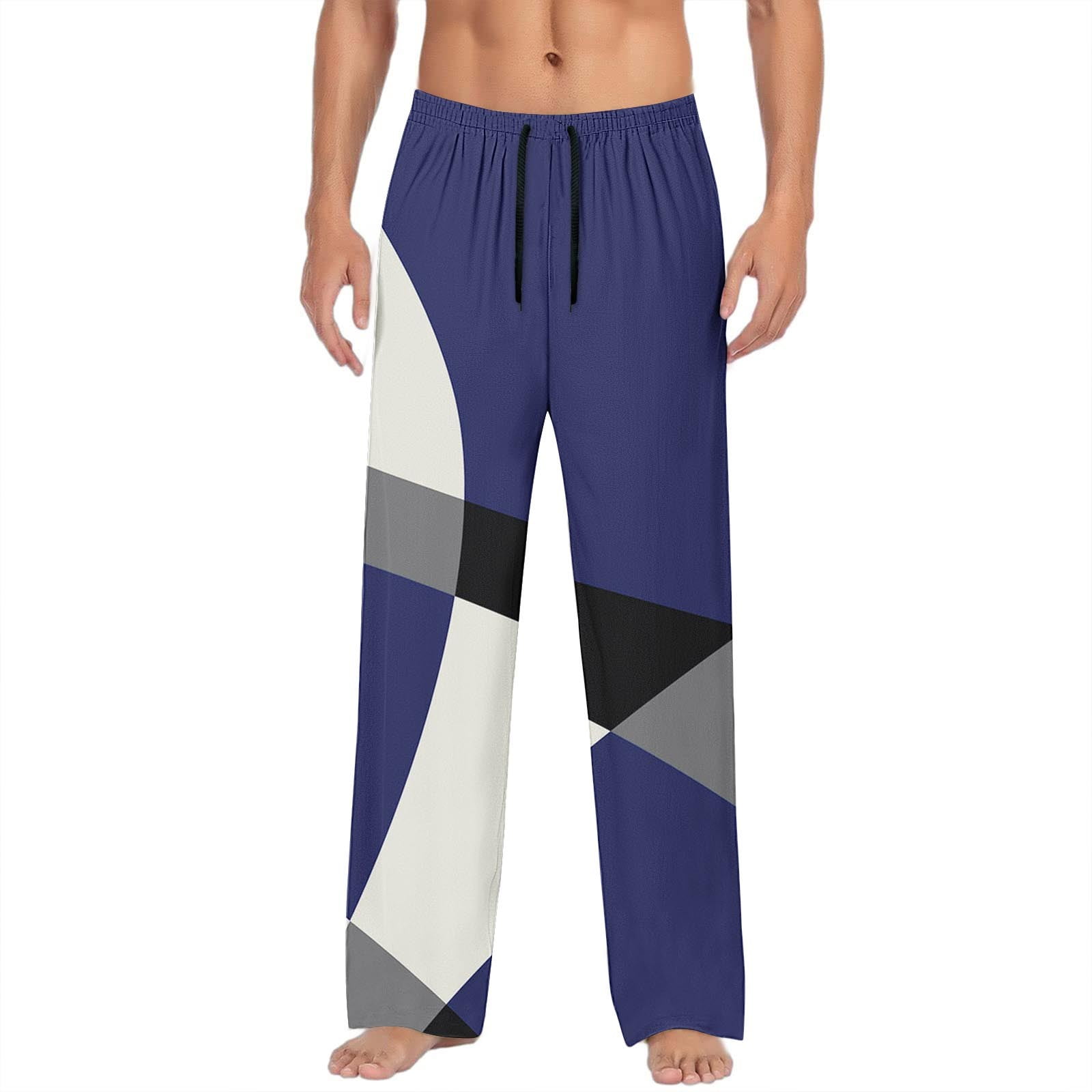 Trendy Men's Casual Wide-Leg Pants - Relaxed 3D Print Style