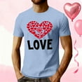 thumbnail image 1 of COSFO Crew Neck Men T Shirts Valentine's Day Love Heart Short Sleeve Workout Tops Relaxed Fit Pullover Vacation Mens Graphic Tees, 1 of 5