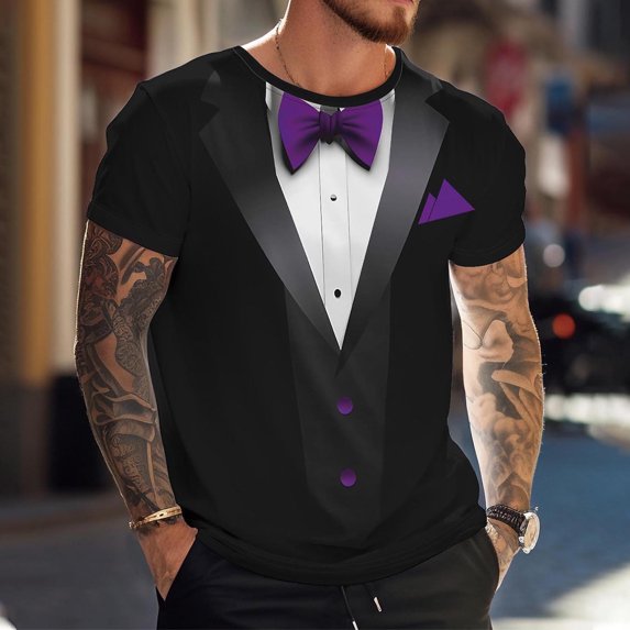 COSFO Crew Neck Tee Shirts Mens Funny Valentine's Day Short Sleeve Tops Relaxed Fit Pullover Vacation Mens Graphic Tees