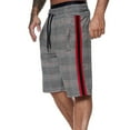thumbnail image 1 of COSFO Drawstring Mens Shorts Board Red Plaid Elastic Waist Casual Shorts Loose Beach Shorts, 1 of 3