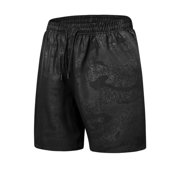 COSFO Elastic Waist Basketball Shorts Men Casual Solid Shorts Quick Dry Ice Silk Relaxed Fit Mens Shorts