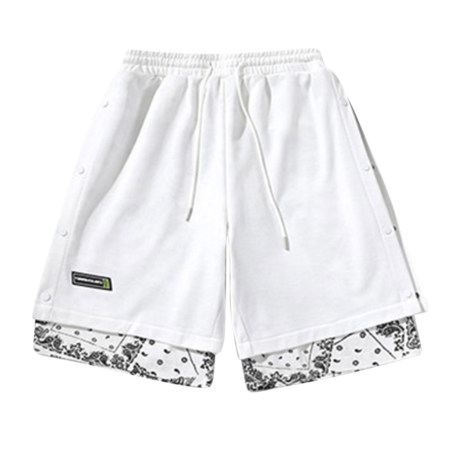 COSFO Elastic Waist Workout Shorts Men Vintage Relaxed Fit Casual Fake cosfo-elastic-waist-workout-shorts-men-vintage-relaxed-fit-casual-fake