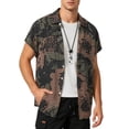thumbnail image 1 of COSFO Button Up Short Sleeve Shirts for Men Cotton Linen Summer Floral Shirt Beach Vacation Collared Loose Fit Tops, 1 of 6