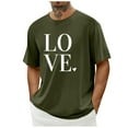 thumbnail image 1 of COSFO Funny T Shirts for Men Short Sleeve Valentine's Day Crew Neck Cotton Basic Tops Classic Fit Pullover Holiday Graphic Tees, 1 of 3