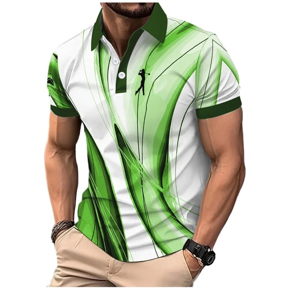 COSFO Golf Mens Polo Shirts Mesh Short Sleeve Performance Shirt Moisture Wicking Collared Slim Fit Pullover Quick Dry Tops