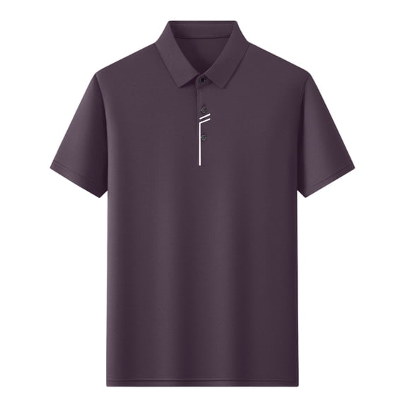 COSFO Golf Mens Polo Shirts Short Sleeve Solid Work Shirt Collared Casual Slim Fit Pullover Business Tops