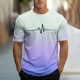 thumbnail image 1 of COSFO Gradient Mens Casual Shirts Workout Short Sleeve Tops Loose Summer Pullover Crew Neck Graphic Tees, 1 of 5