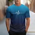 thumbnail image 1 of COSFO Gradient Mens Shirts Summer Casual Workout Short Sleeve Tops Loose Pullover Crew Neck Graphic Tees, 1 of 5