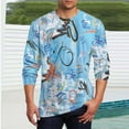 thumbnail image 1 of COSFO Graffiti Print Men's Shirts Casual Cotton Long Sleeve Tops Crew Neck Workout Loose Pullover Graphic Tees, 1 of 5