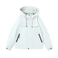 thumbnail image 1 of COSFO Gray Rain Jacket Men Waterproof Hooded Lightweight Windbreaker Long Sleeve Loose Fit Full Zip Outdoor Travel Men's Sport Coats, 1 of 7