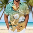 thumbnail image 1 of COSFO Hawaiian Mens Button Down Shirt with Pocket Summer Short Sleeve Shirts Classic Fit Casual Beach Collared Vacation Tops, 1 of 6
