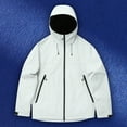 thumbnail image 1 of COSFO Hooded Jacket for Men Solid Zip Up Windbreaker Casual with Pockets Hiking Long Sleeve Loose Mens Coats, 1 of 7