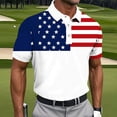 thumbnail image 1 of COSFO Golf Polo T Shirts for Men Performance Independence Day Short Sleeve Graphic Tees Collared Slim Fit Pullover Moisture Wicking Patriotic Tops, 1 of 5