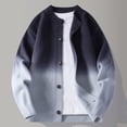 thumbnail image 1 of COSFO Jackets for Men Casual Gradient Knitted Sweater Jacket Button Down Long Sleeve Loose Fit Round Neck Men's Winter Coats, 1 of 5
