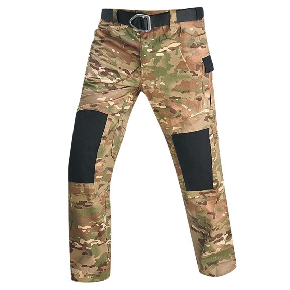 COSFO Joggers Tactical Pants Men Taper Yellow Full Workwear Camouflage Belt Bottom Panel Mens Pants Casual