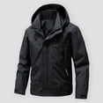 thumbnail image 1 of COSFO Lightweight Jacket for Men Hooded Waterproof Solid Zip Up Windbreaker Hiking Long Sleeve Loose Outdoor Casual Mens Coats, 1 of 9