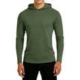 thumbnail image 1 of COSFO Lightweight Mens Hoodies Dry Fit Long Sleeve Pullover Plain Hoodies Athletic Slim Fit Hooded Mesh Shirts S-2XL, 1 of 5