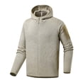 thumbnail image 1 of COSFO Lightweight Mens Winter Jacket Fleece Hooded Yellow Windbreaker Long Sleeve Warm Zip Up Loose Fit Outdoor Mens Sport Coat, 1 of 6