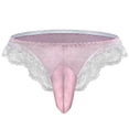 thumbnail image 1 of COSFO Low Rise Thongs for Men Sexy Bulge Pouch Lace Briefs Classic Fit Lightweight Breathable Underwear for Men, 1 of 5