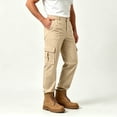thumbnail image 1 of COSFO Men Cargo Pants Khaki Tactical Hiking Work Pants Straight Leg Slim Fit Multi Pocket Outdoor Mens Casual Pants, 1 of 9