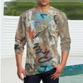 thumbnail image 1 of COSFO Men Shirts Cotton Long Sleeve Casual Graffiti Print Tops Loose Pullover Workout Crew Neck Graphic Tees, 1 of 5