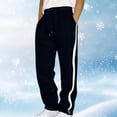 thumbnail image 1 of COSFO Men's Sweatpants Baggy Striped with Pockets Athletic Open Bottom Wide Leg Pants Sport Running Elastic Waist Drawstring Loose Fit Trousers Mens Sweatpants, 1 of 7