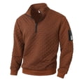 thumbnail image 1 of COSFO Men's Sweatshirts Fleece Waffle Pullover Mock Neck Athletic Quarter Zip Tops Slim Fit Long Sleeve No Hood Shirts for Men, 1 of 9