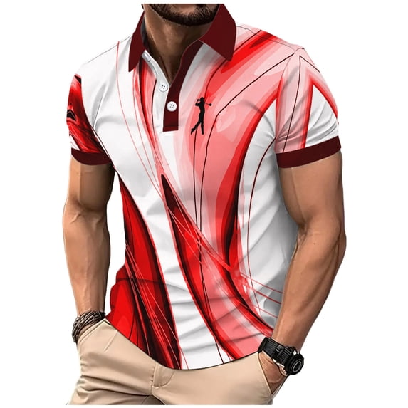 COSFO Mens Big And Tall Polo Shirts Mesh Golf Performance Short Sleeve Shirt Moisture Wicking Quick Dry Collared Pullover Slim Fit Tops