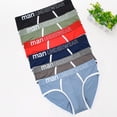 thumbnail image 1 of COSFO Mens Briefs Underwear Silk Solid with Pouch 5 Pack Underwear Soft Stretch Classic Fit Men's Underwear, 1 of 9