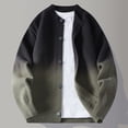 thumbnail image 1 of COSFO Mens Jacket Gradient Casual Knitted Sweater Jacket Round Neck Loose Fit Button Down Long Sleeve Winter Coats for Men, 1 of 5