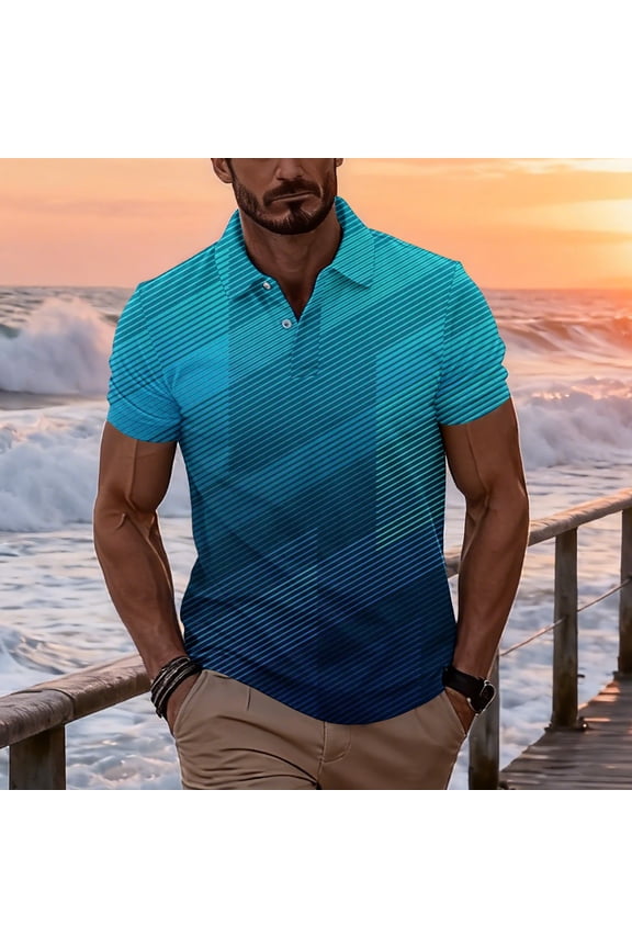 Mens Polo Shirts Graphic Short Sleeve Mesh Tops Slim Fit Performance Collared Moisture Wicking Mens Graphic Tees