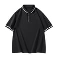 thumbnail image 1 of COSFO Mens Polo Shirts Short Sleeve Performance Black Golf Shirts Pullover Slim Fit Breathable Collared Tops, 1 of 6
