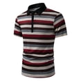 thumbnail image 1 of COSFO Mens Polo Shirts Short Sleeve Performance Striped Summer Graphic Tees Slim Fit Lightweight Pullover Casual Collared Tops, 1 of 7