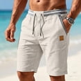 thumbnail image 1 of COSFO Mens Shorts Casual with Pockets Summer Bermuda Shorts Loose Fit Drawstring Lightweight Elastic Waist Solid Shorts, 1 of 5