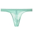 thumbnail image 1 of COSFO Mens Thongs Blue Mesh T-Back Soft Comfortable Loose Fit Underwear for Men, 1 of 5