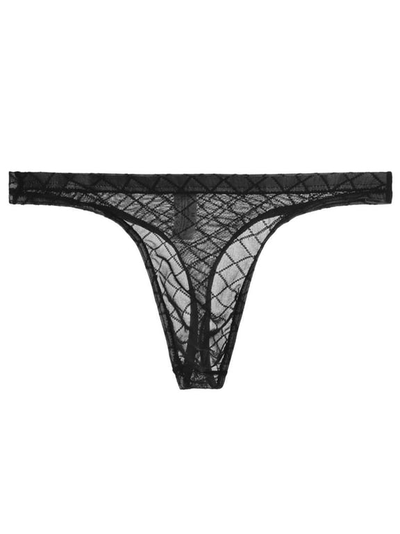 Mens Thongs Mesh T-Back Comfortable Classic Fit Soft Men Underwear