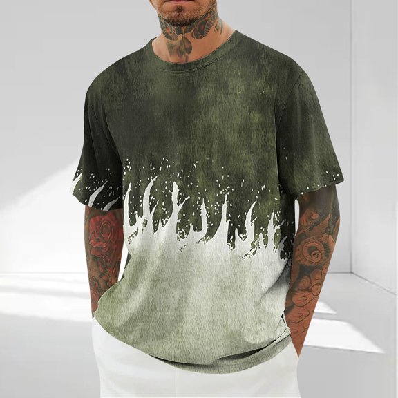 COSFO Mens Tshirts Short Sleeve Crew Neck Casual Tops Pullover Breathable Vintage Loose Mens Graphic Tees