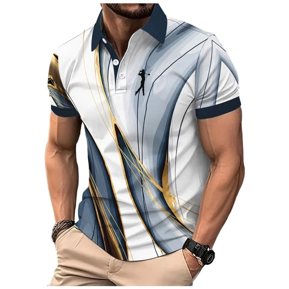 COSFO Mesh Polo Tshirts Shirts for Men Golf Performance Short Sleeve Shirt Moisture Wicking Slim Fit Quick Dry Pullover Collared Tops