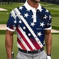 thumbnail image 1 of COSFO Polo Shirts for Men Big and Tall Patriotic Golf Independence Day Short Sleeve Graphic Tees Slim Fit Quick Dry Performance Pullover Collared Tops, 1 of 5